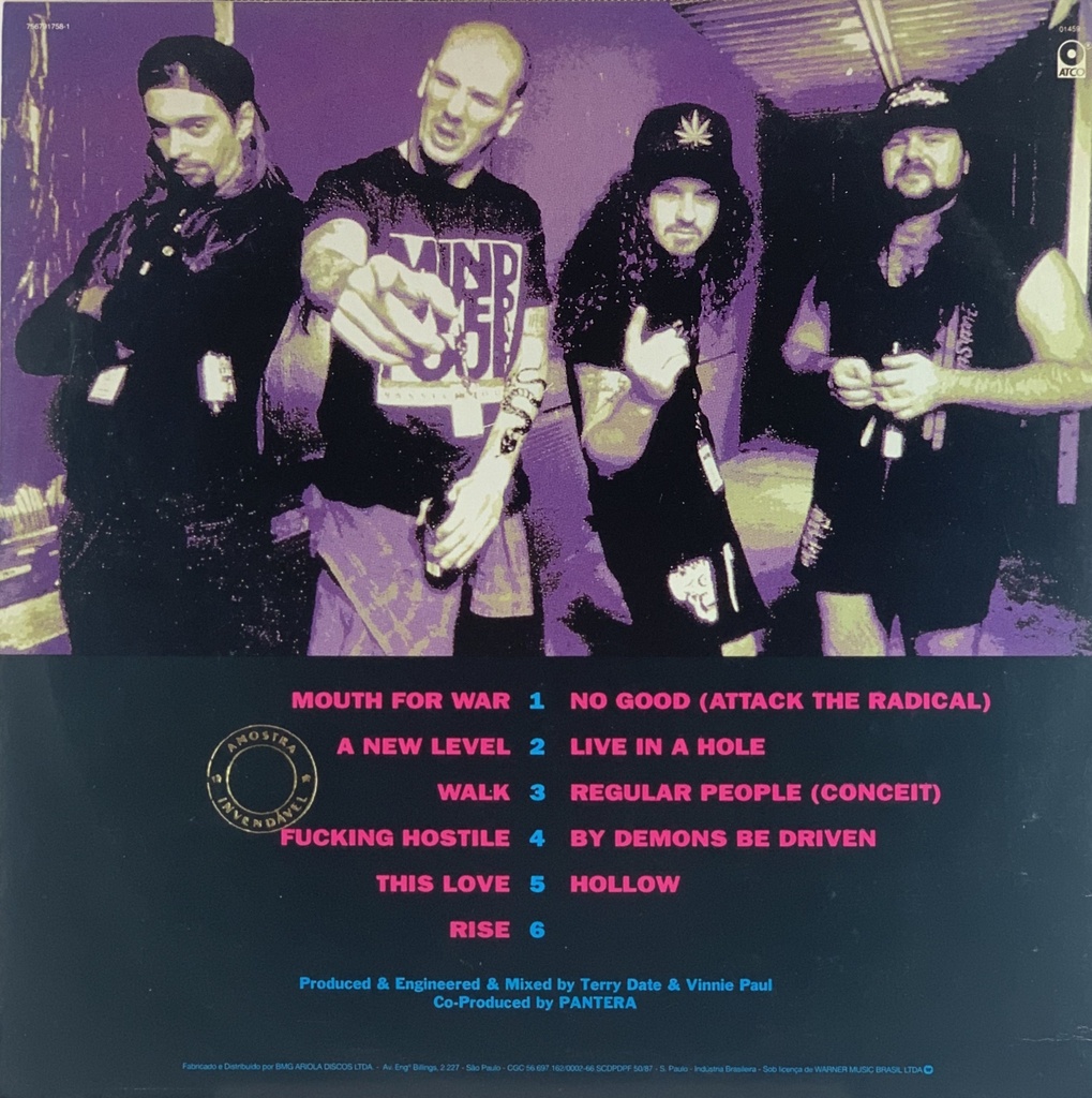 Pantera - Vulgar Display of Power (LP usado) | Tracks Rio
